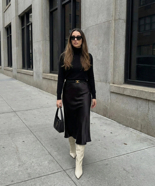 Pull 100% Laine Femme | Col Montant Minimaliste