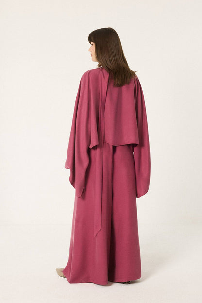 Ensemble Modest Fashion Modal Femme – Blouse Kimono Manches Larges et Pantalon Large Flui