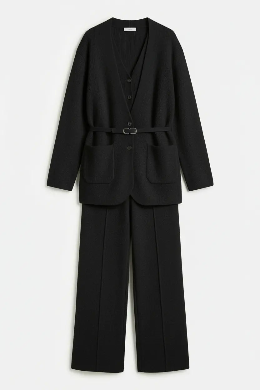 Ensemble modest minimaliste en maille (3 pièces)